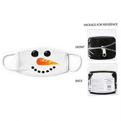 // MASQUE POUR ENFANT LAVABLE EN COTON ET POLYESTER (BONHOMME DE NEIGE)